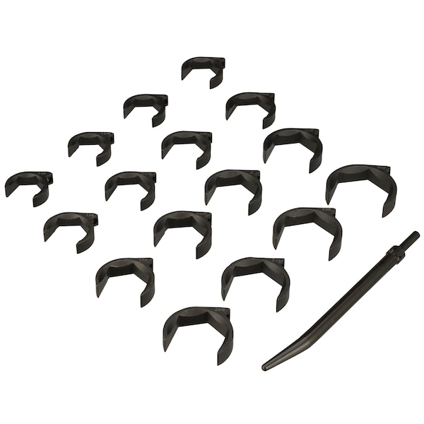 Milton ShockIt Crows Foot Set, 16-Piece SAE - Heavy Duty Industrial / Hydraulic Fitting LT1900XL - main